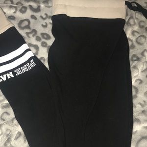 Pink campus style leggings